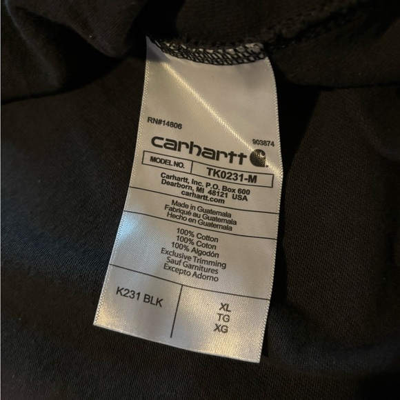 Carhartt Loose Fit Black Long Sleeve Tee XL - Picture 5 of 6